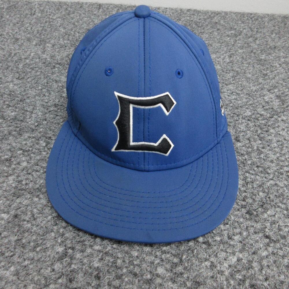 The Game C Hat Cap Fitted Mens Small Blue A-Flex Stretch Baseball Logo